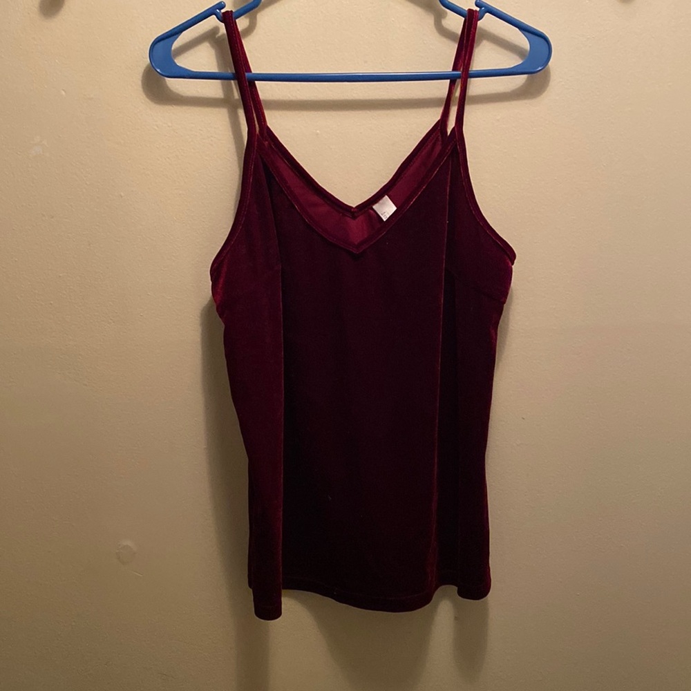 Velvet Red Tank Top